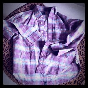 ABERCROMBIE checkered button shirt XS